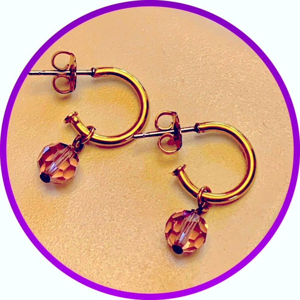 3/$12 🌸 Petite Crystal Hoop Earrings